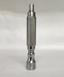 New and Improved Partial-Knurled 95MM Titanium Handle - Machined Finish
